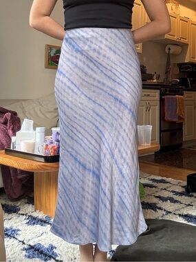 Maeve Blue Tie-Dye Maxi Skirt